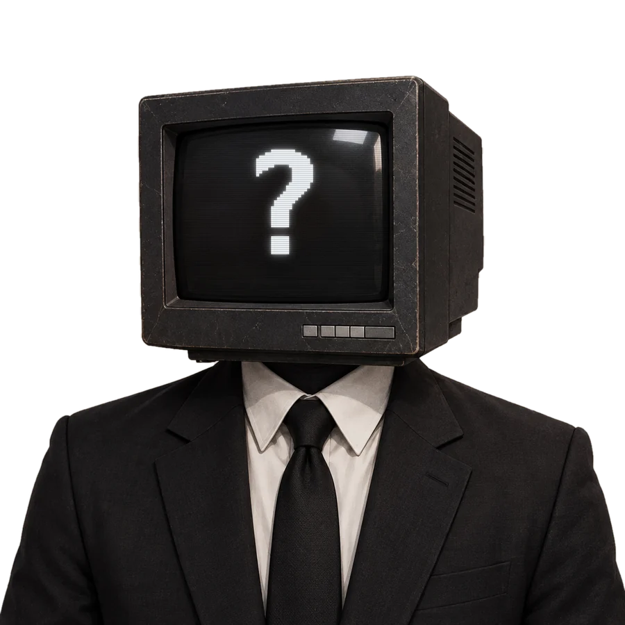 Familiar with a question mark on his screen